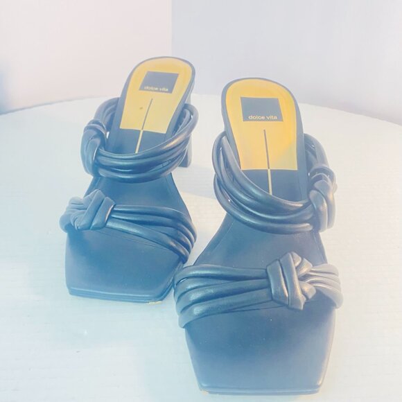 Dolce Vita Black Twisted Strap Sandals – Size 10 - Picture 7 of 16